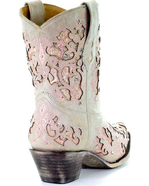 Corral Womens Metallic Pink Glitter Inlay And Crystal Boots Snip Toe Boots Metallic Pink
