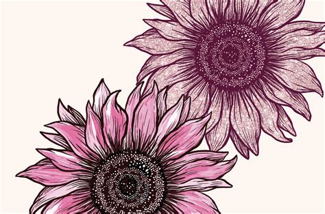 Pink Sunflower Png Sunflower Sublimation Design 913782 Characters