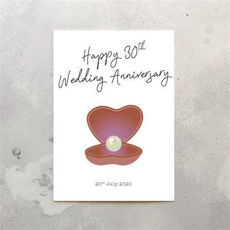 30th Wedding Anniversary Card Designed By Joe