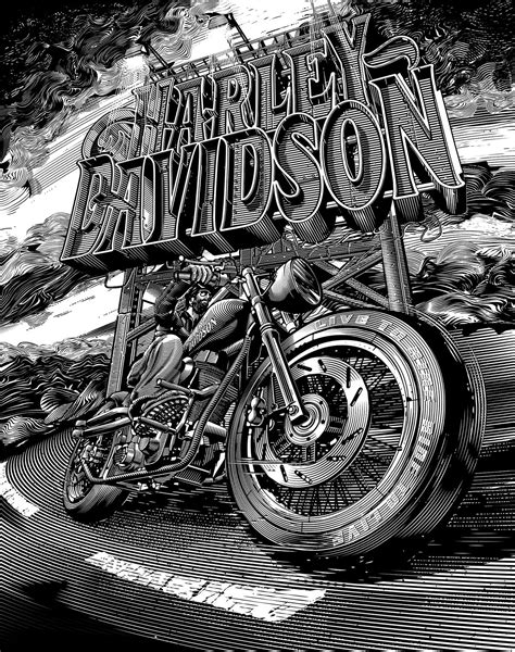 Series Of Illustrations For Harley Davidson Harley Davidson Roadster