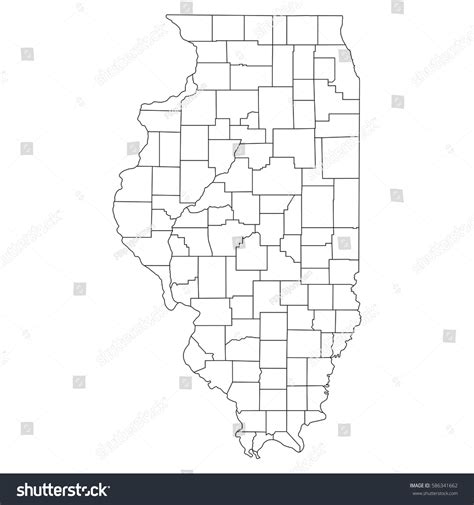 High detailed vector map with counties/regions - Royalty Free Stock