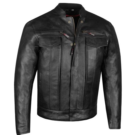 Buy Jackets 4 Bikesmens Commuter Premium Natural Buffalo Leather