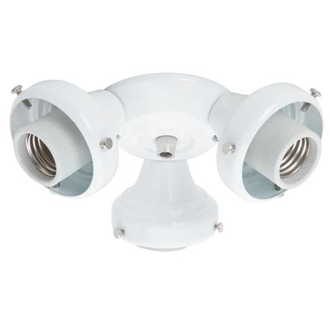 Hunter 3 Light White Fluorescent Ceiling Fan Light Kit At