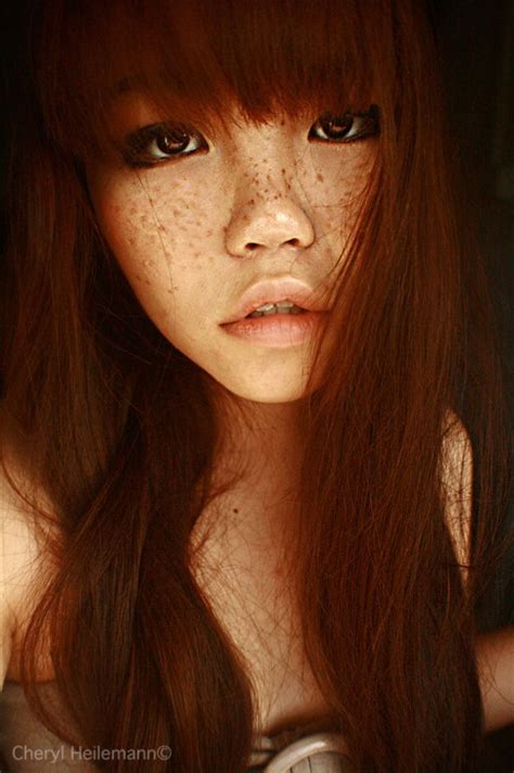 Pin By Brooklyn Apkarian On Hair Beauty Around The World Redhead Asian Freckles