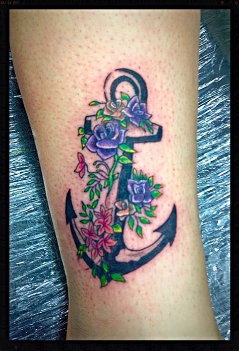 If you want to tell someone that you admire her strength, you have many flowers to choose from. Anchor tattoo with flowers on my ankle meant to symbolize ...