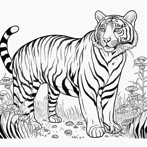 Real Tiger Coloring Page High Quality Lulu Pages
