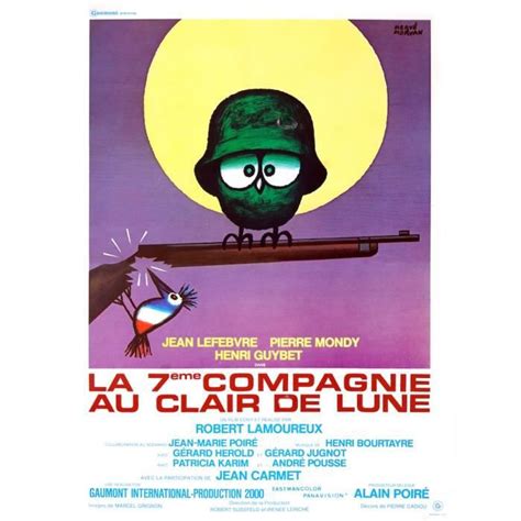 La 7 Compagnie Au Clair De Lune - 7EME COMPAGNIE DU CLAIR DE LUNE reproduction affiche de cinéma en