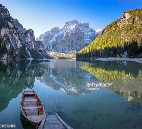 Lago Di Braies Photos And Premium High Res Pictures Getty Images