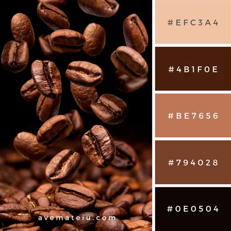 Falling Coffee Beans With Copy Space Color Palette 333 Ave Mateiu