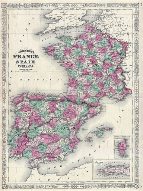 Portugal from mapcarta, the open map. France, Spain and Portugal (1865) | Map of spain, France ...
