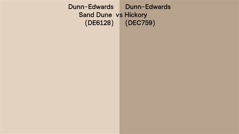 Dunn Edwards Sand Dune Vs Hickory Side By Side Comparison