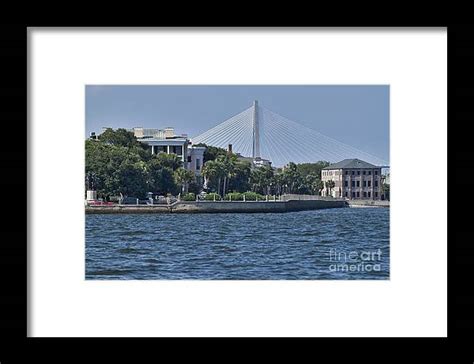 Charleston Battery Row And Bridge Framed Print By Dustin K Ryan