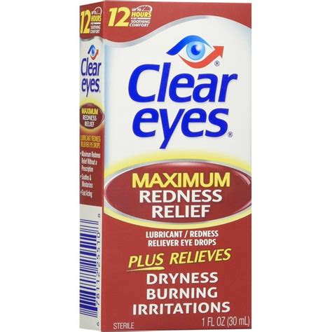 4 Pack Clear Eyes Maximum Redness Relief Eye Drops 1 Oz