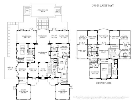 Mansion Collection 390 N Lake Way Palm Beach Mansion Floor Plan