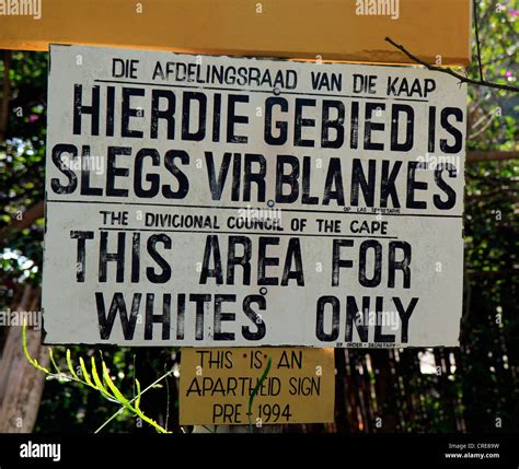 Old Apartheid Sign On Display At Evita Se Perron Darling Western Cape