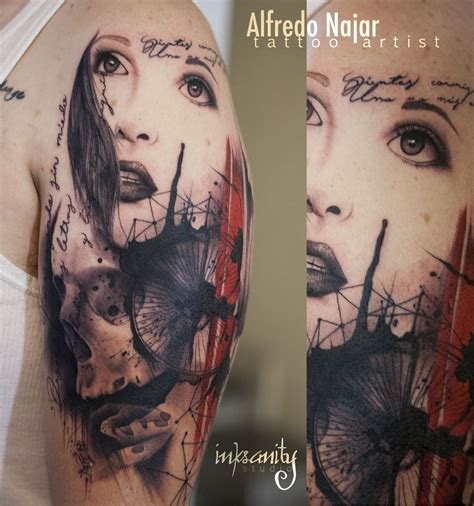 Excelling in black & gray and portrait work, his influences include bowery stan moskowitz, lyle tuttle, bob tyrell, tom renshaw and paul booth, just to name a few. Trash polka muse tattoo by alfredo najar, inksanity studio ...