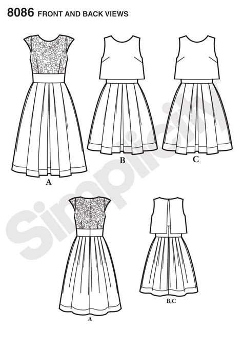 Line Drawing Dress Sewing Patterns For Women Burda Sewing Patterns