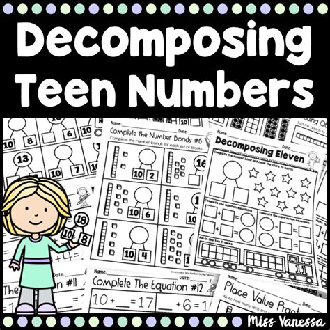 Decomposing Teen Numbers Worksheets