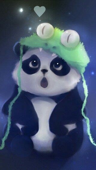 Cute Pand In Frog Hat A Cute Wallpaper Panda Art Cute Panda