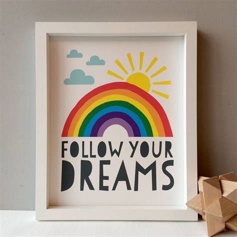 Personalised Follow Your Dreams Rainbow Print | Rainbow playroom, Rainbow nursery decor, Rainbow ...
