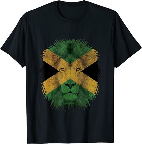 Jamaican Lion Pride Jamaica Flag Rastafarian T Shirt Men Buy T Shirt