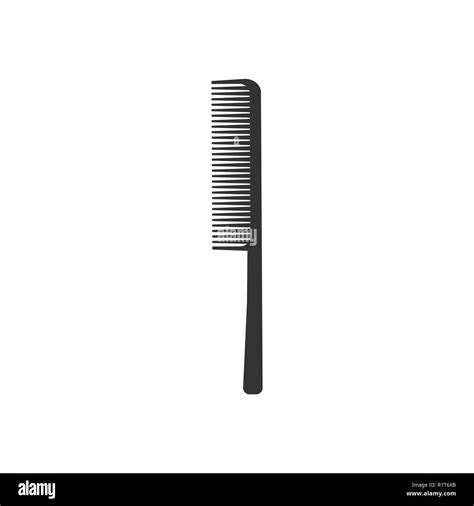 Comb Brush Hair Icon Flat Vector Stock Vector Image And Art Alamy