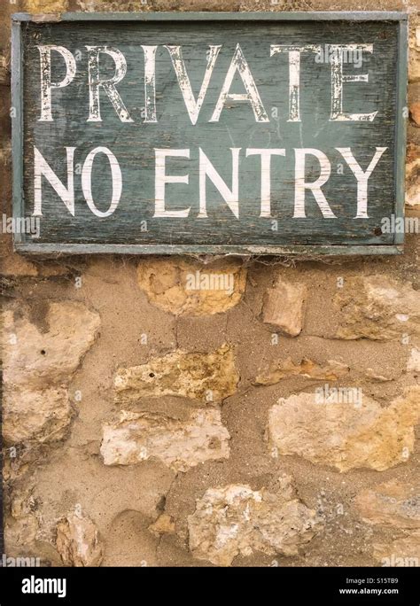 Private No Entry Sign Stock Photo Alamy