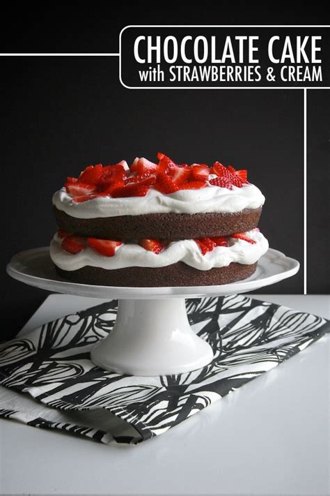 Chocolate Cake With Strawberries And Cream Shutterbean