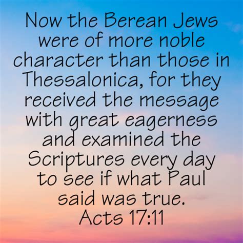 Acts 17 Now The Berean Jews Were Square Sticker