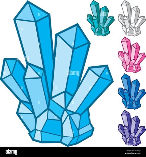 Vector Illustration Set Of Crystals Stock Vector Image And Art Alamy