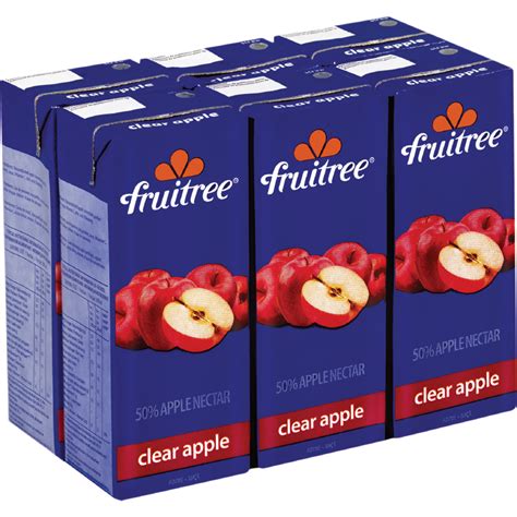Fruitree Clear Apple Juice 6 X 200ml Boxed Fruit Juice Juices