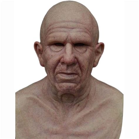 buy halloween old man soft natural latex human realistic head s simulation creepy human d