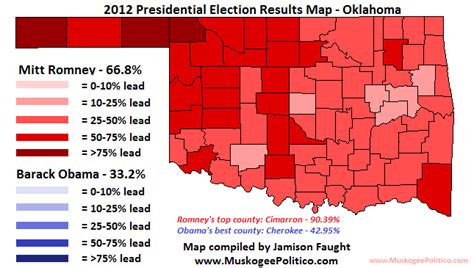 Oklahoma General Elections Results Map President ~