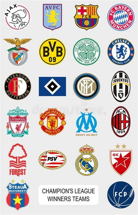 European Football Teams Logos Vector Official Logos Collection Of The Most Impo Sponsored