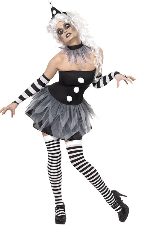 Sinister Pierrot Clown Costume Uk