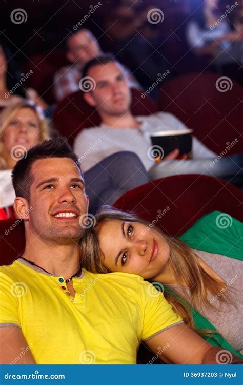romantic couple at movie theater stock image image of couple adult 36937203