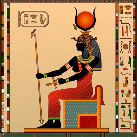 Fototapeta Kuchenna Religion Of Ancient Egypt Hathor Is The Goddess Of