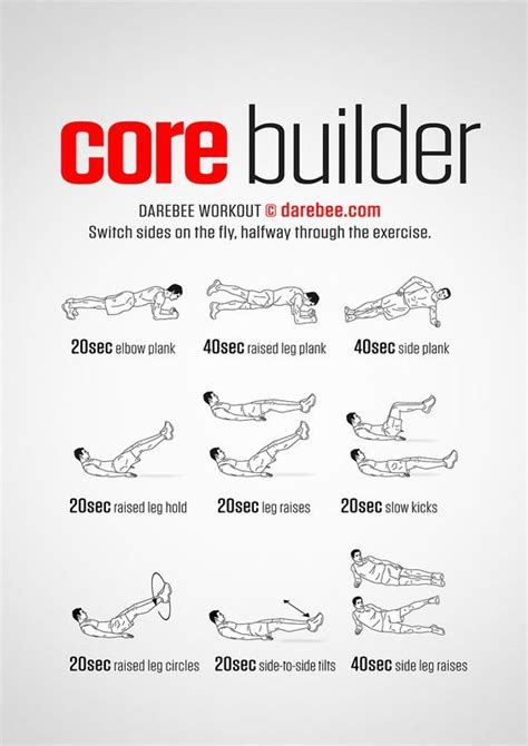 Core Builder Workout Core Exercises For Beginners At Home Core
