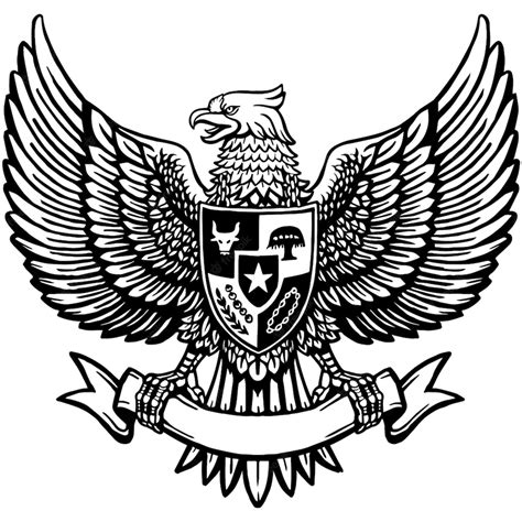 Ilustração Do Símbolo Nacional Do Garuda Da Indonésia Vetor Premium