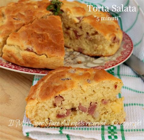 Mettere subito l'impasto a cuocere nel forno preriscaldato. Torta salata 5 minuti ricetta rustico impasto molle con ...