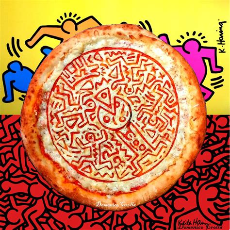 Pizza Art Inspired By The Art Of Keith Haring Pizza Art I Love