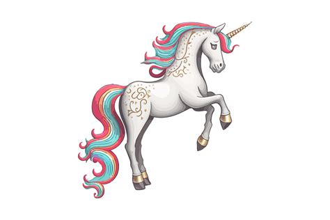 Unicorn Full Body Character Vector Graphic By Breakingdots · Creative