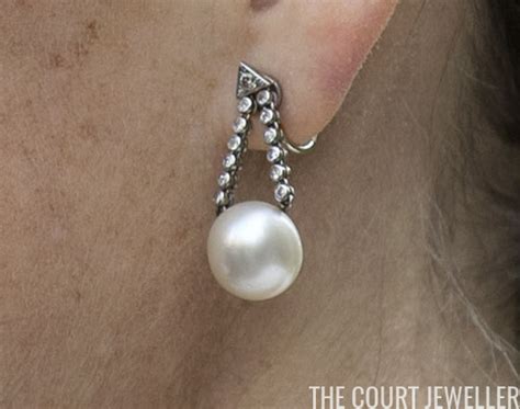 Princess Margaret S Pearl And Diamonnd Earrings Here Worn By Her