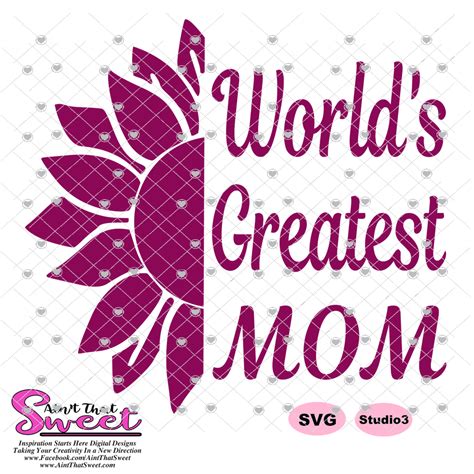 Worlds Greatest Mom Transparent Png Svg Silhouette Cricut Scan