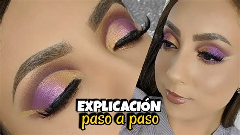 Maquillaje MORADO Y DORADO Con Rayo De LUZ En GLITTER Andy Lo YouTube