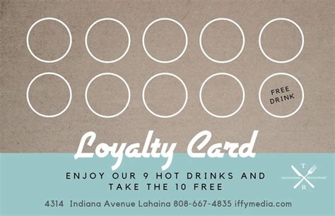 printable loyalty card template free
