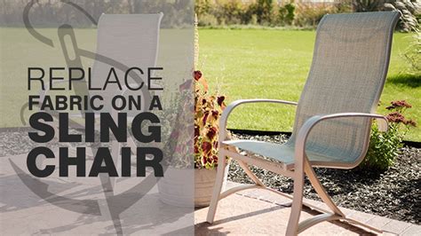 We believe in helping you find the product that is right for you. How to Replace Fabric on a Patio Sling Chair - YouTube