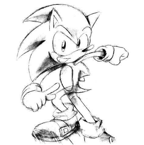 Sonic Sketch By Jawproductions On Deviantart