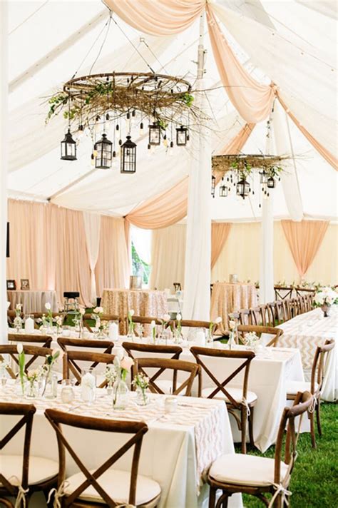 Some brides find a pristine white tent top enough. 15 Gorgeous Ways to Decorate Your Wedding Tent | Wedding ...