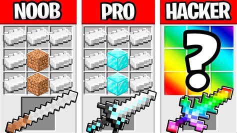 Minecraft Noob Vs Pro Vs Hacker Iron Build Battle